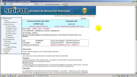 sidpol denuncia virtual pnp.